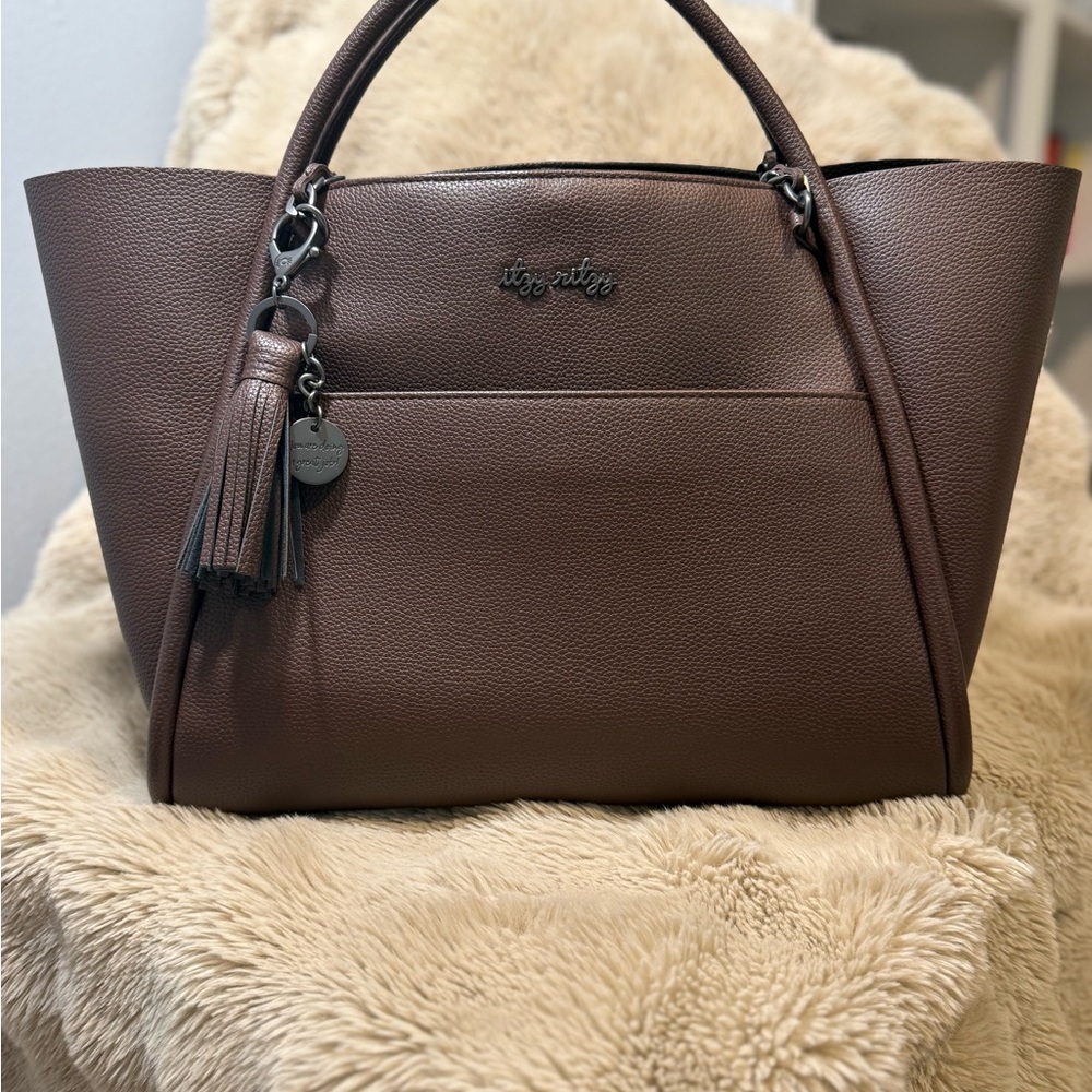 Itzy Ritzy Brown Baby Bag with Tassel Charm